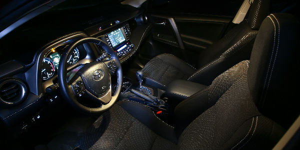 Black 2018 Toyota RAV4 Interior Dashboard and Entune Touchscreen