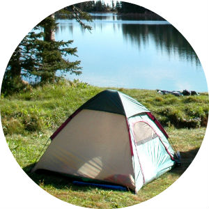 Campsite Next to Lake