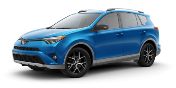 Two-Tone S-Code Electric Storm Blue 2018 Toyota RAV4 SE Exterior