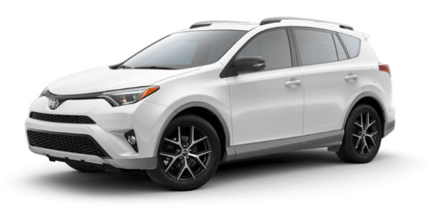 Two-Tone S-Code Super White 2018 Toyota RAV4 SE Exterior