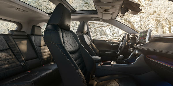 Front and Rear Interior of the 2019 Toyota RAV4