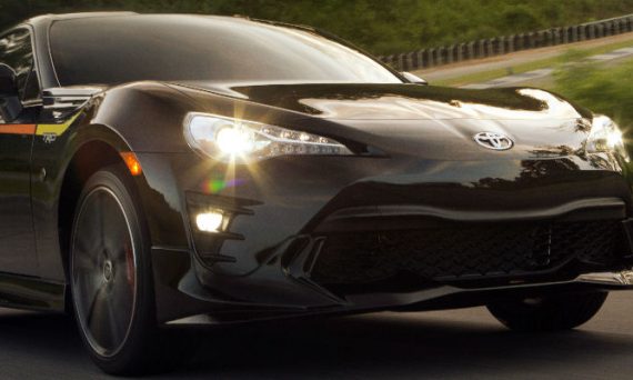 Black 2019 Toyota 86 Front Exterior on a Track
