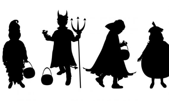 silhouette of costumes