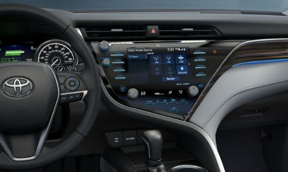 entune display in new toyota vehicle