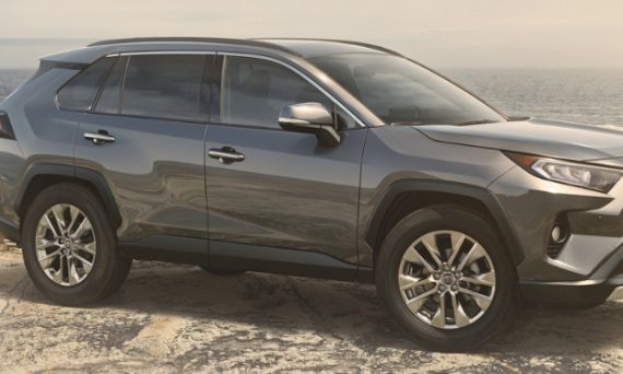 grey 2019 rav4 parked